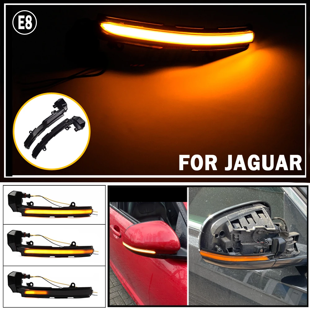 2Pcs Dynamic Turn Signal Light For Jaguar XE XF XJ F TYPE XK XKR I PACE