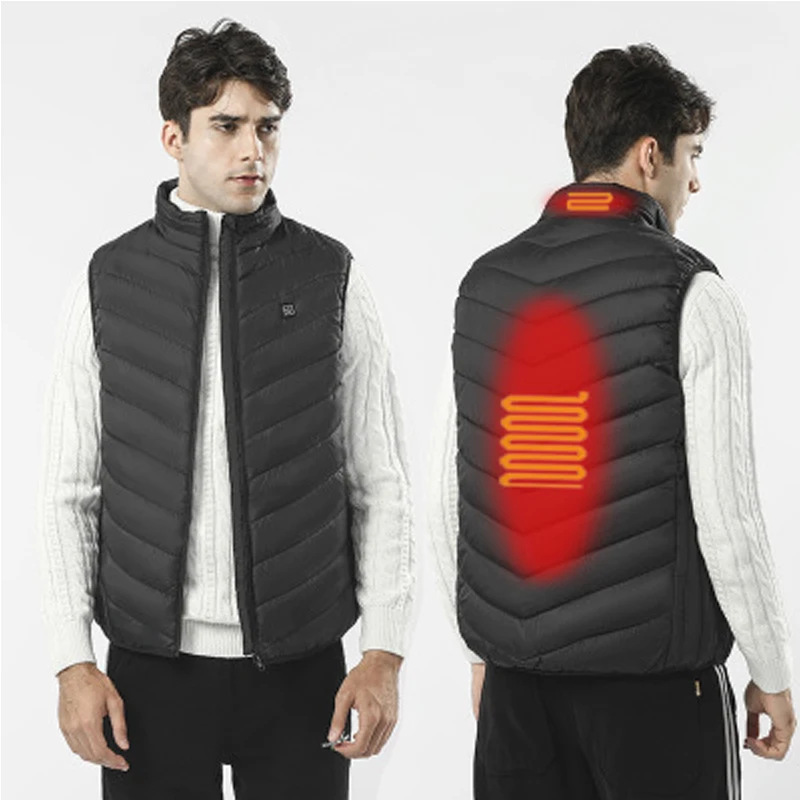 Electric Heated Jacket USB Heating Vest Washable Warm Down Jacket for Men Women Winter Outdoor Skiing Cycling Heating Vest S-4XL