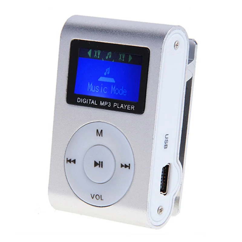 Миниатюрный музыкальный плеер с USB разъемом цифровой MP3 ЖК экраном поддержка карт