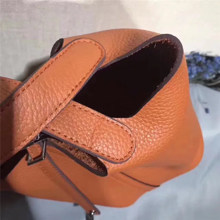 Leather Lady Cabbage Basket with Large Capacity