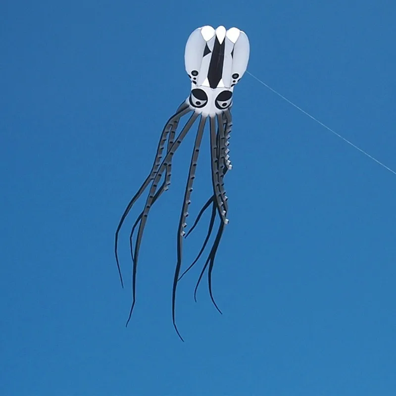 free shipping large octopus kite for adults ripstop nylon fabric outdoor toys flying jellyfish soft kites kevlar line new free shipping 7m tiger kite pendant ripstop nylon fabric soft kite for adults kites and streaks trilobites kite wind sock barril