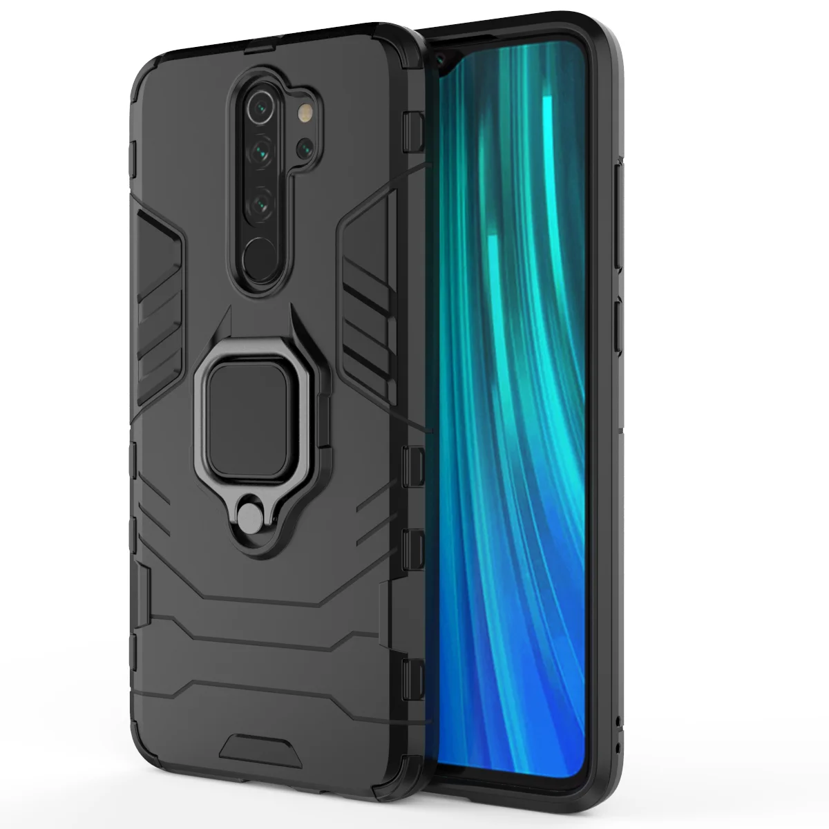 black OUDINI для Xiaomi Redmi Note 8 Pro Чехол с кольцом-держателем Магнитный чехол для телефона для Redmi Note 8 Note8 чехол - Цвет: black