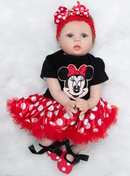 

Newest Girl Toys 55cm Soft Silicone Reborn Dolls Surprises Gifts Baby Realistic Doll Reborn Vinyl Boneca Reborn Doll For Girls