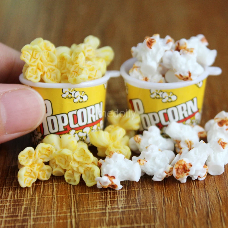 Kitchen Toys Pretend Kitchen Toys Pretend Food Toys Doll House Toys Cute Mini 1PCS Miniature Dollhouse Popcorn Pretend Play Doll House Kithcen 1/6 Food for Blyth BJD Doll Accessories Toys