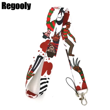 

10pcs Freddy Krueger Friday the 13th horror movie Lanyard for Key Phone Cool Neck Strap Lanyard for Camera Whistle ID Badge Gift