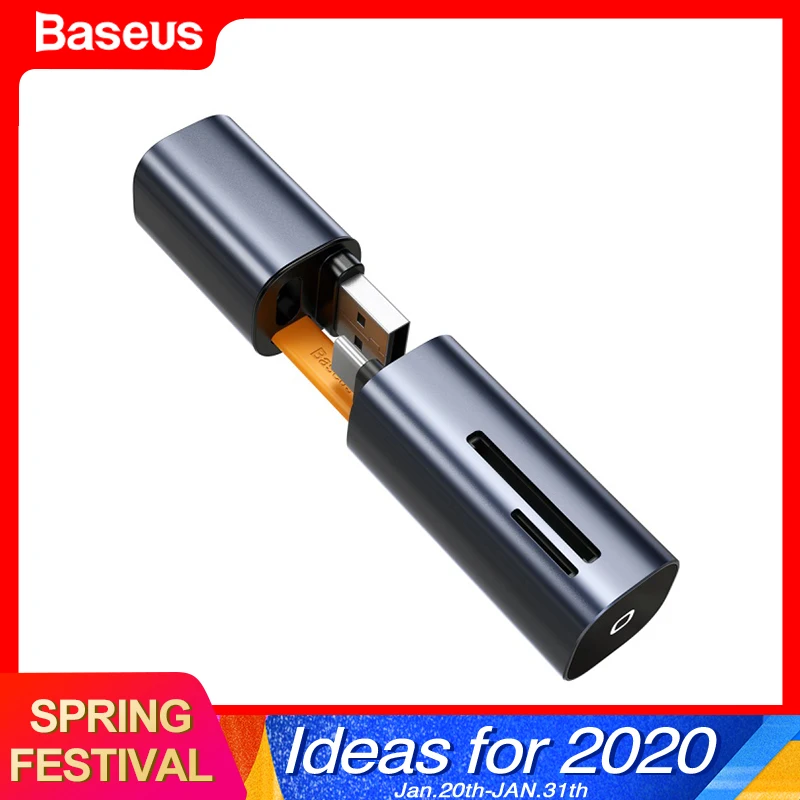 Baseus 2 in 1 Card Reader USB 3.0 Type C to SD Micro SD TF Adapter for PC Laptop OTG Cardreader Smart Memory Microsd Card Reader Baseus 2 in 1 Card Reader USB 3.0 Type C to SD Micro SD TF Adapter for PC Laptop OTG Cardreader Smart Memory Microsd Card Reader