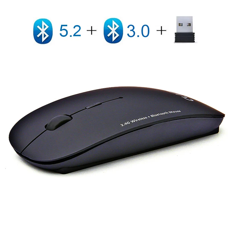Wireless Mouse Computer Bluetooth Mouse Silent Mause Rechargeable Ergonomic Mouse 2.4Ghz USB Optical Mice For Macbook Laptop PC