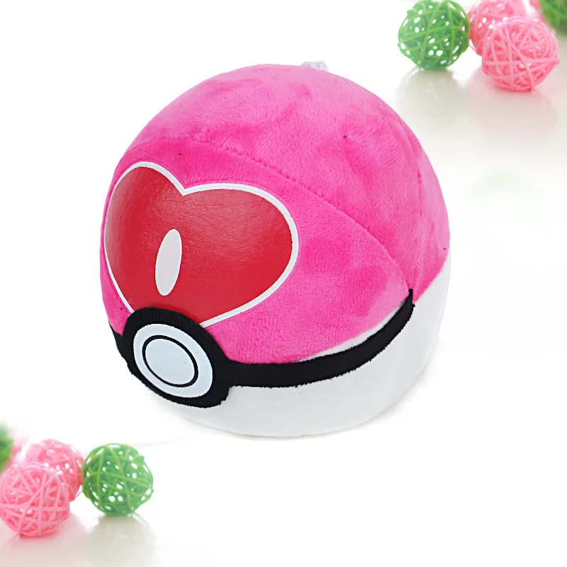 16*16CM Japan Anime Kawaii Plush Cute pokemones Pokeball Pocket Doll Animals Soft Stuffed Toys For Children Gift ball