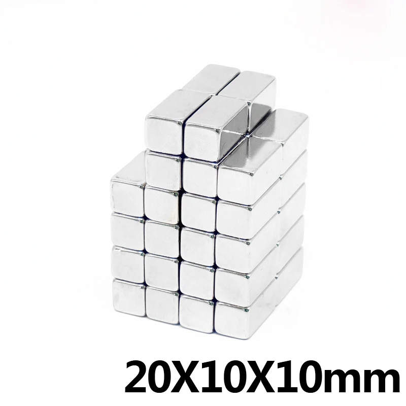 * 10/15/20 штук магниты 20 мм x 10 неодимовый N35 редкоземельных супер сильный магнит 20*10*10