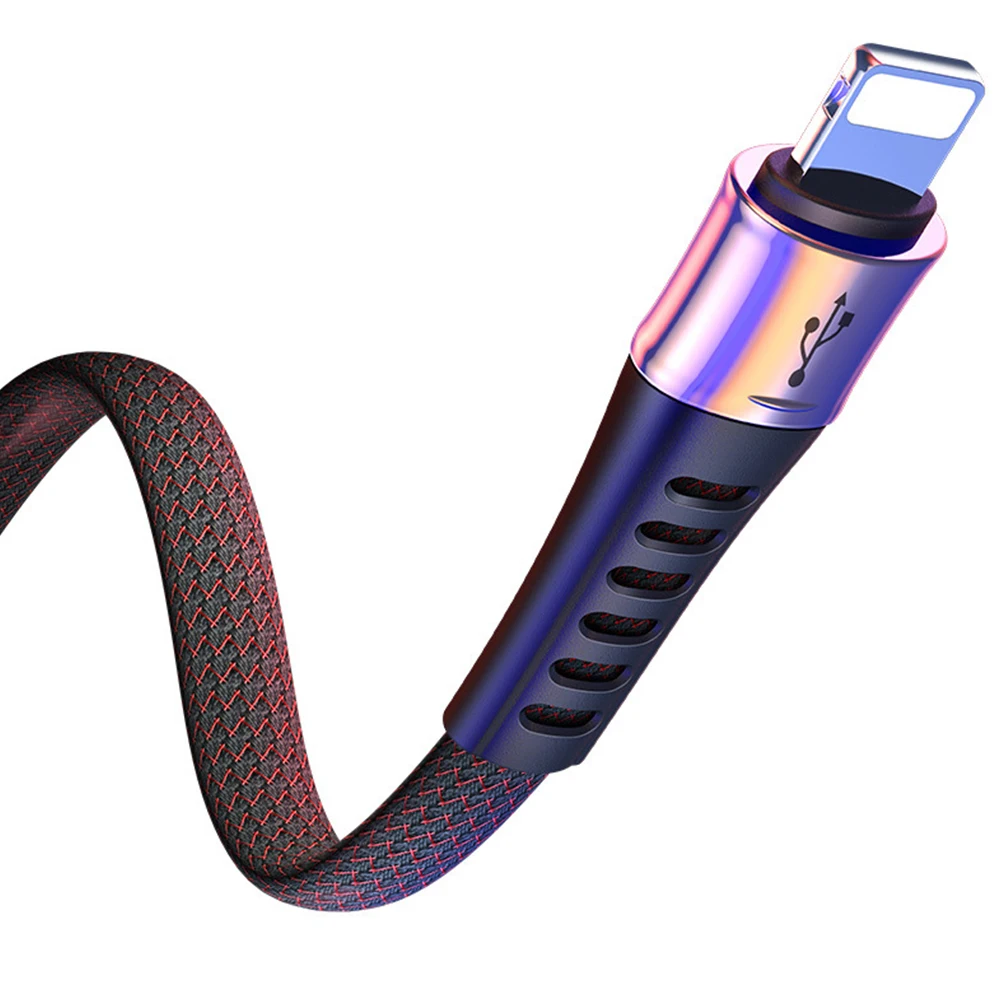 

FDBRO Zinc Alloy 3A Max Cable 1.3m 3 in 1 USB Cable for iPhone Micro Type C USB Charging Cable for Huawei For Xiaomi For Samsung