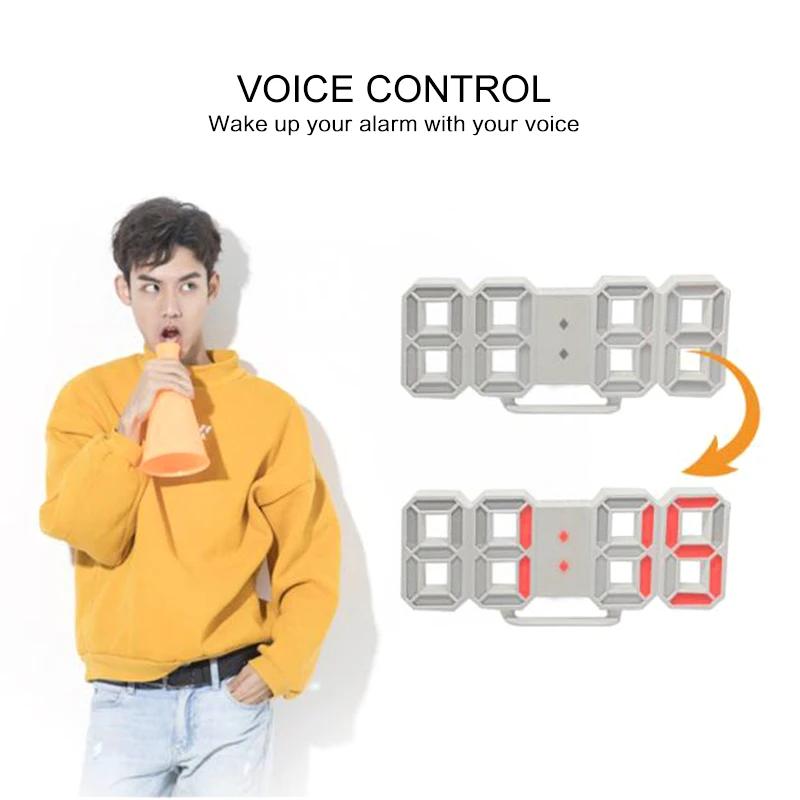 

LED Clock Alarm Watch USB Charge Electronic Digital Clocks Wall Horloge 3D Dijital Saat Home Decoration Office Table Desk Clock