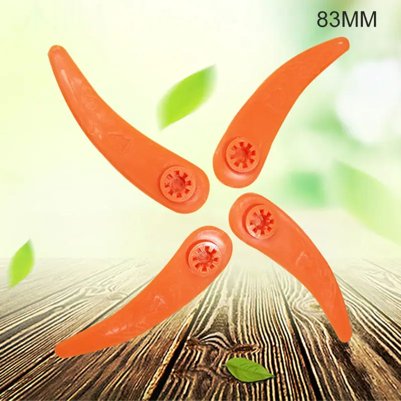 orange - 83mm 25 шт. триммер для травы лезвия для косилки Пластиковые лезвия для косилки газона Замена режущего элемента инструмент для домашнего сада LBShipping - Цвет: orange - 83mm