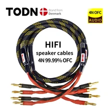 Canare speaker cable L-4S8F 1 Pair oxygen-free copper audio HI-FI high-end amplifier 4N OFC speaker cable Banana plug cable