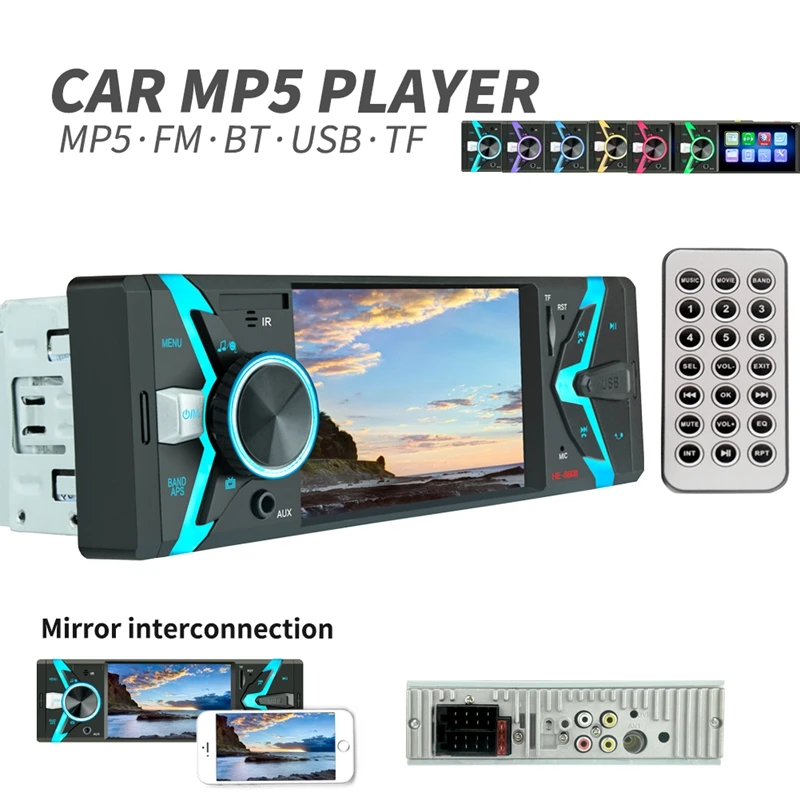 Одиночный Din In-Dash 4,1 дюймовый автомобильный стерео Tft экран, Автомобильный Mp3 Mp4 Mp5 Rec