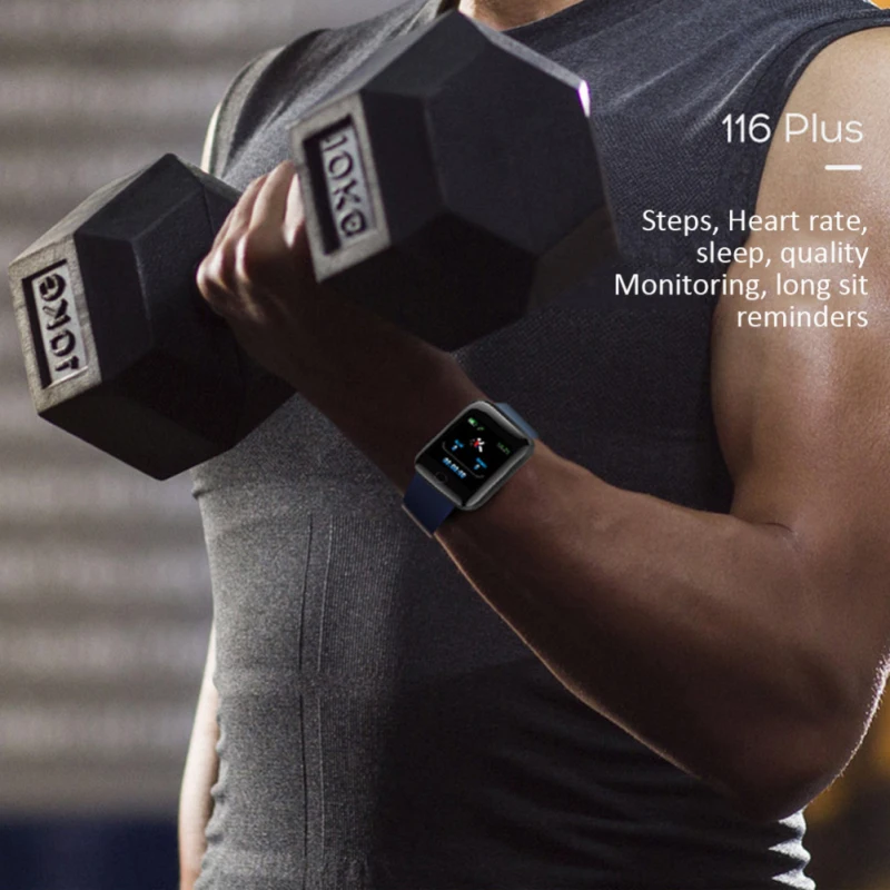116 PLUS Smart Bracelet Band Heart Rate Blood Pressure Monitoring Smart Sport Watch 1.3inch Color Display Smart Watch Men Women