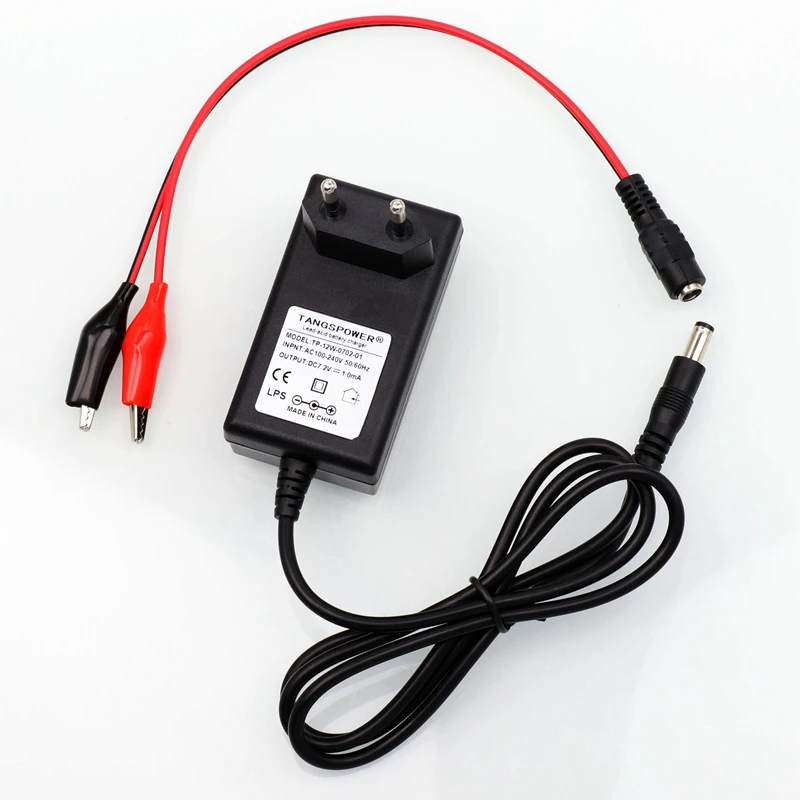 7.2V 1A Lead Acid Battery Charger Car Scooter Motorcycle 6V Lead Acid Battery 7.4V Charger battery charger adapter