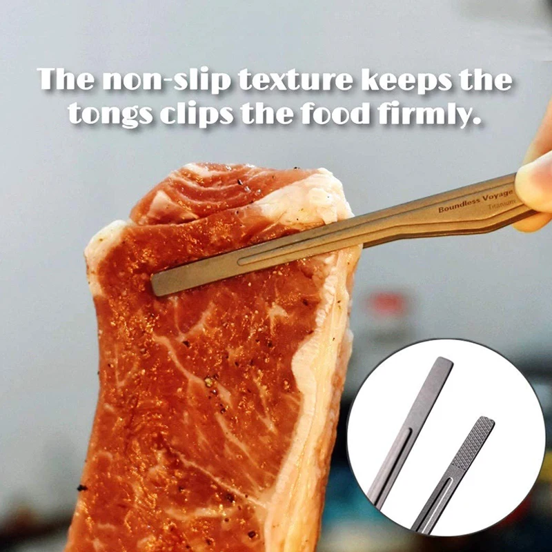 Titanium Barbecue Tongs Tea Tweezer
