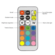 Горячая Беспроводной светодиодный шайба огни под шкаф кухонное освещение с пультом дистанционного управления LSF99