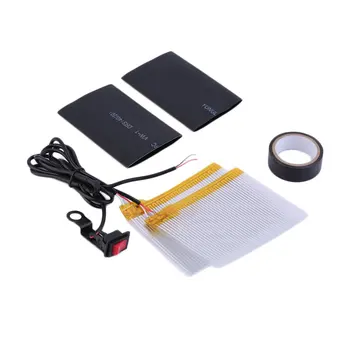 

12V Motorcycle ATV Heated Grip Insert Handlebar Hand Warmer kit pads Flexible and adhesive Quick warm up time