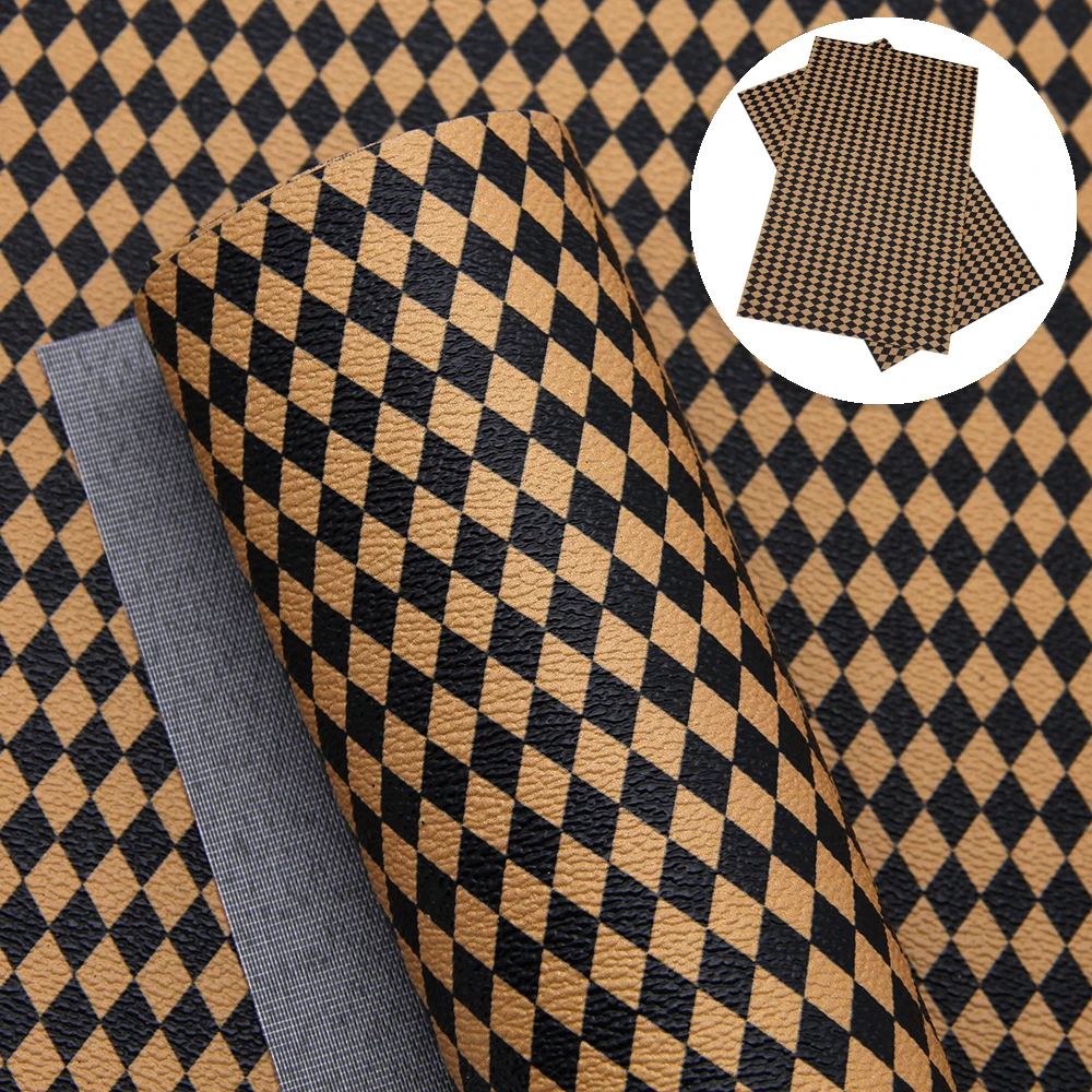 

20*34cm Geometric Black Backgroud Clam Pattern Synthetic Leather,DIY Handmade Materials For Making Handbag Crafts,1Yc7632