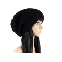 Модные зимние вязаные шапочки для женщин, одноцветная мешковатая кепка для женщин, новинка, простая шерстяная меховая теплая шапка с Гравити Фолз