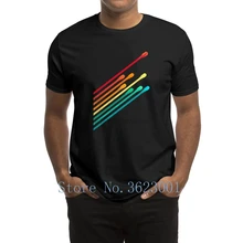 Camiseta de personaje Vintage estrellas de disparo coloridas astronomía geométrica hombres camiseta Funky masculino 0 camiseta de talla grande 3xl