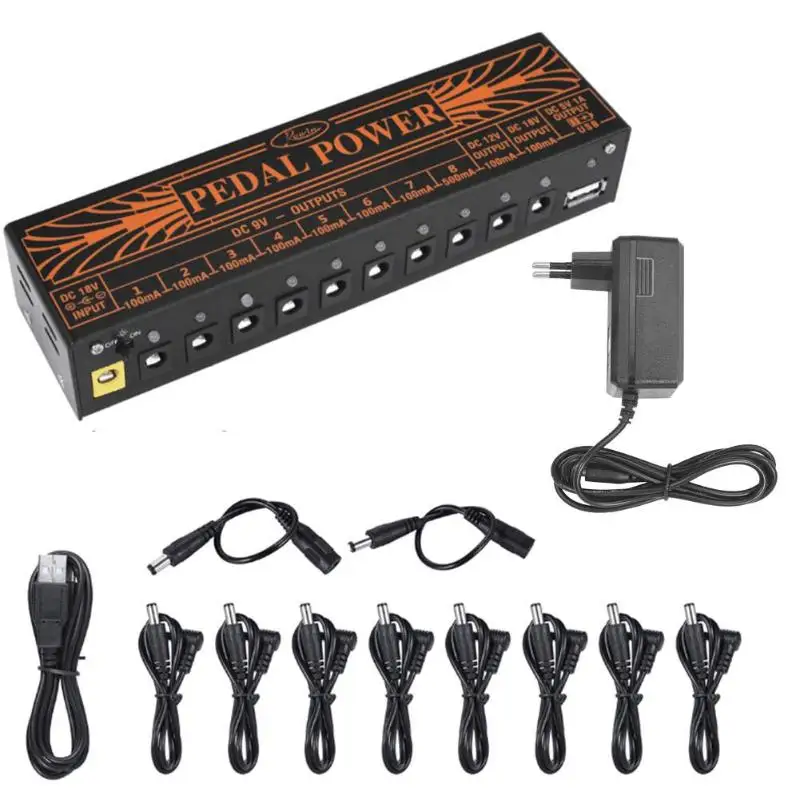 

ROWIN Guitar Effects Power Supply Adapter 10-way Output Interface EU Plug