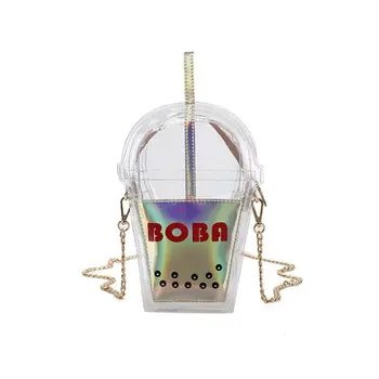 

Fashion Funny Cup Shaped PU Leather Handbag Evening Shoulder Bag Small Clutch Purse Phone Pouch 517D