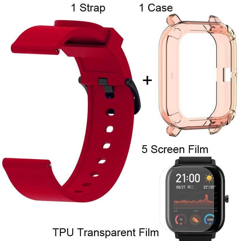 Package 12 Amazfit GTS защитный браслет чехол пленка для экрана для Xiaomi Huami Amazfit GTS ремешок для часов защитный чехол s Smartwatch пленка для экрана - Цвет: Package 12