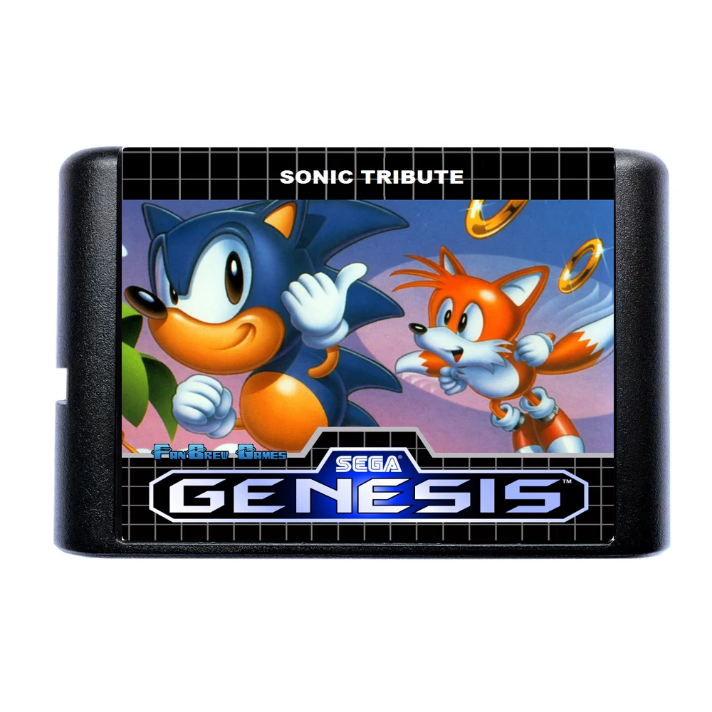 Игровая карта Sonic Tribute 16 бит MD для Sega Mega Drive Genesis|Картриджи| |