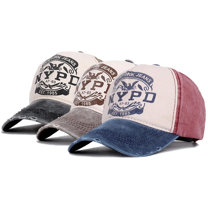 

NYPD Baseball Hat EST 1985 Washed Cotton Adjustable Hip-hop Hats Woman Man NYPD Baseball Cap Hat Snapback Gorro Dad Snapback Cap