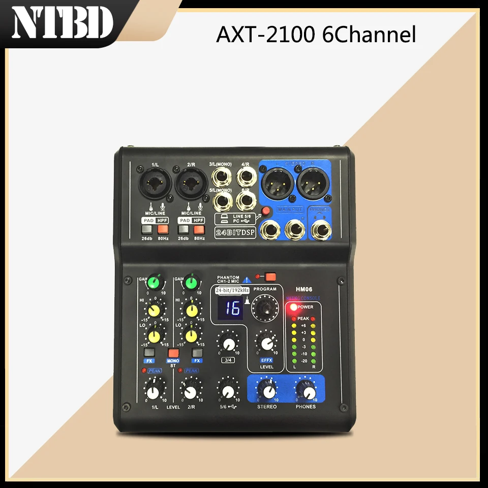 Ntbd Professional Mini Karaoke Microphone Mixer 6 Channels 8 Channels