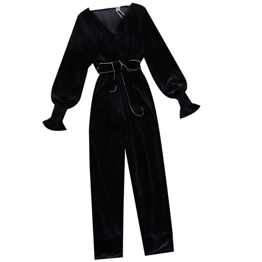 black velvet overalls