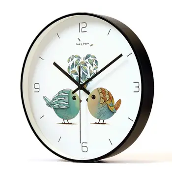 

Metal Wall Clock Living Room Fashion Clock Bedroom Mute Modern Clock Wide Border Decoration Wall Table Wall Clock Modern Design