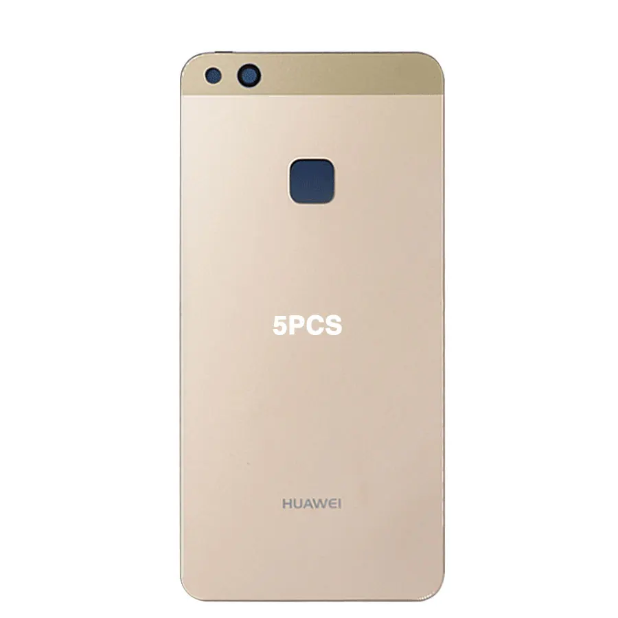 10 шт. чехол для задней панели P10Lite стекло для HUAWEI P10 Lite 5,2 ''задняя крышка для батареи задняя крышка для двери с клейкой наклейкой - Цвет: 5PCS Gold
