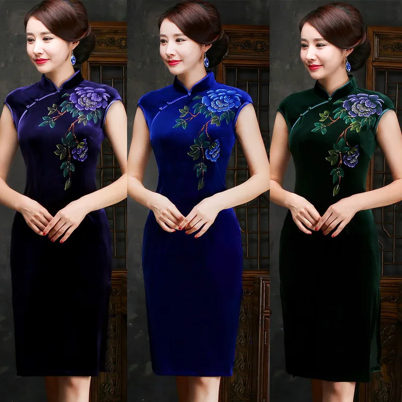 Quinceanera Baljurk Rok Hoogwaardige Zuid-koreaanse Fluwelen Slanke Verbetering Mode Nieuwe Retro Chinese Cheongsam Hongyun Vrouw Quinceanera Baljurk Rok Hoogwaardige Zuid-koreaanse Fluwelen Slanke Verbetering Mode Nieuwe Retro Chinese Cheongsam Hongyun Vrouw