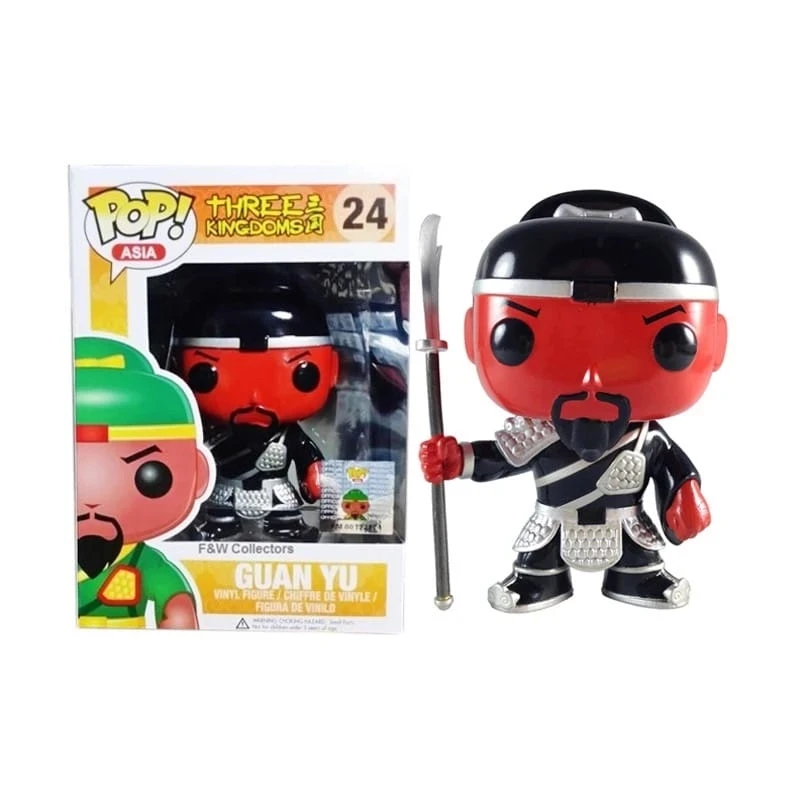 Эксклюзивная официальная Funko pop Asia: Guan Yu (серебро) Виниловая фигурка Коллекционная модель игрушки с оригинальной коробкой