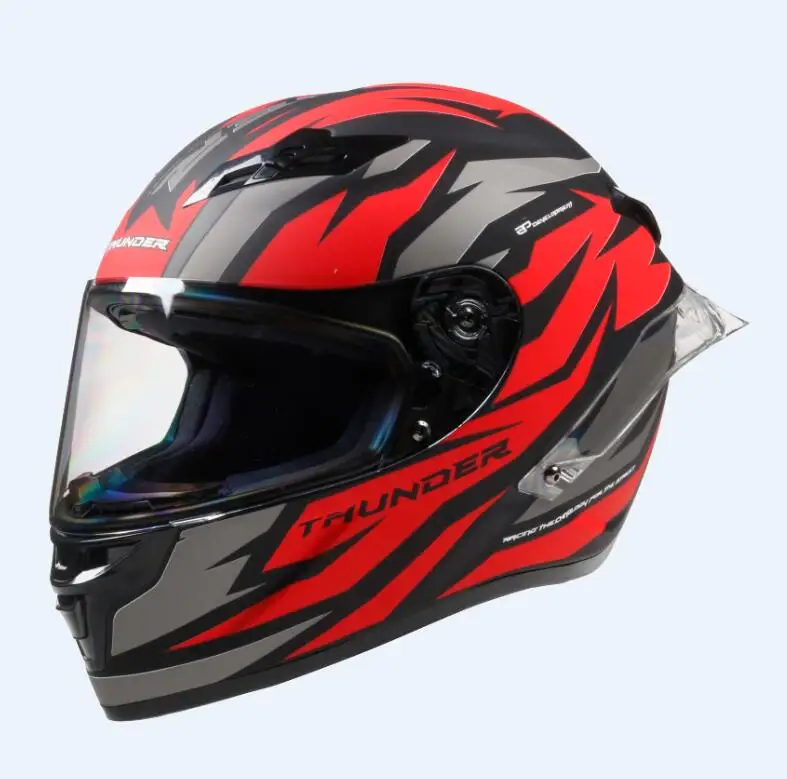 Полнолицевой мотоциклетный шлем для мотокросса с радужным козырьком шлем Casco De Moto Capacete DOT approved Kask - Цвет: A6