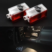2 шт. led подсветка дверей автомобиля для Mercedes Benz W205 W176 W246 W242 W212 E300 категории A, B, C, glа класс GL ml 4matic лампой стайлинга автомобилей