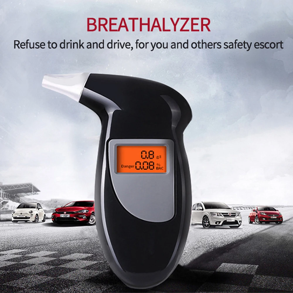 

Professional Breath Alcohol Analyzer Tester Breathalyzer Digital LCD Detector Test Keychain Breathalizer Breathalyser Device LCD