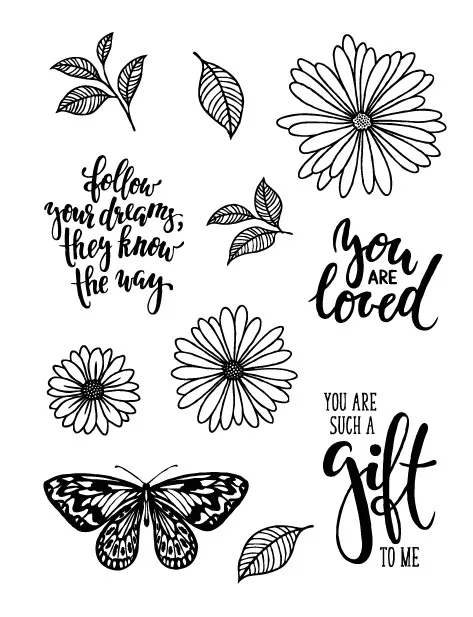 flower Transparent Clear Stamps for DIY Scrapbooking/Card Making/Kids Christmas Fun Decoration Supplies