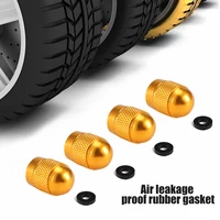 AUTCOAT Universal Car Wheel Tire Valve Stem Caps Aluminum for Bike Car Trucks Motorbike Bicycle Tyre Valve Dust Covers 4