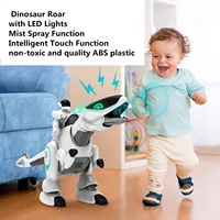 Remote Control Robot Dinosaur Toys  Dinosaur Roar With LED Lights Mist Spray Intelligent Touch Function Toy For Children Gift 1