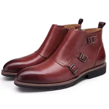 Zipper / Monk Strap Men's Chelsea Boots Genuine Leather Business Dress Boots Male British Style Short Ankle Boots For Man Zipper / Monk Strap Men's Chelsea Boots Genuine Leather Business Dress Boots Male British Style Short Ankle Boots For Man