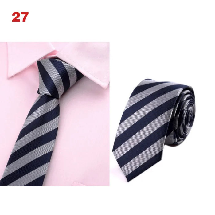 Men Classic 6cm Thin Neck Ties Printed Jacquard Woven Necktie Business Party Accessories-OPK