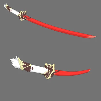 

Collapse 3D paper model goblin knife red dye cherry hardcover version with cos props around the weapon paper cut home decoration