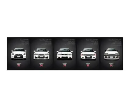 Настенные художественные картины на холсте классические ретро Nissan Skyline GTR автомобильные картины прикроватные домашние декоративные Плакаты HD печать художественная роспись - Цвет: AX889-1