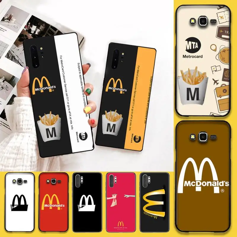 Популярный черный чехол для телефона mcдональд метрокард картофель фри Samsung Note 7 8 9