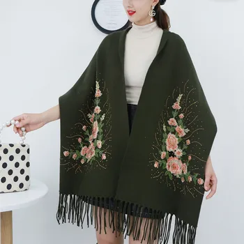 

Large Size Shawls Female Flower Tassel Pashmina Cape Scarves Aritificia Cashmere Tippet Muffler Mujer Bufanda 2020 New Echarpes