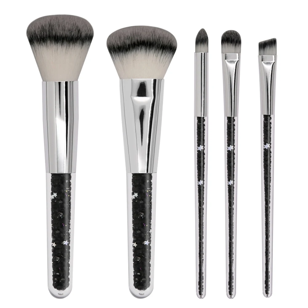 5Pcs For Foundation Professional Eyebrow Loose Powder Blush Face Portable Makeup Brush Set Eye Shadow Tools Acrylic Soft | Красота и